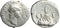 Ancient Roman Provincial silver coin of Nero minted in Caesaria, Cappadocia in 63-64 AD