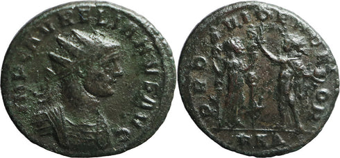 Ancient Roman silvered coin of the Emperor Aurelian as Augustus - PROVIDEN DEOR