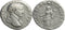 Ancient Roman silver denarius of the Emperor Trajan minted in Rome