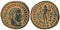 Ancient Roman coin of the Emperor Licinius I as Augustus minted in Alexandria, Egypt