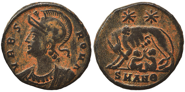 Ancient Roman coin - Commemorative Coin minted in Antioch - Wolf and Twins