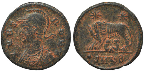 Ancient Roman coin - Commemorative Coin minted in Cyzicus - Wolf and Twins
