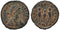Ancient Roman coin of the Emperor Honorius, Arcadius and Theodosius minted in Antioch