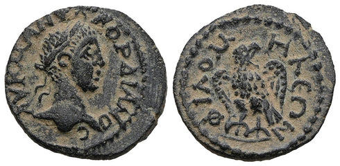 VF+++ Ancient Roman Provincial coin of Gordian III with Eagle minted in Philomelion, Phrygia