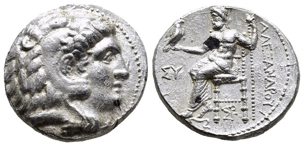 Ancient Macedonian silver tetradrachm of Alexander III The Great 336-323 BC minted in Tarsos