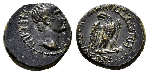 VF+++ Ancient Roman Provincial coin of Nero minted in Apamea, Phrygia