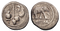 Roman Imperatorial Julius Caesar AR silver denarius - Military mint travelling with Caesar in northern Italy in 49 BC