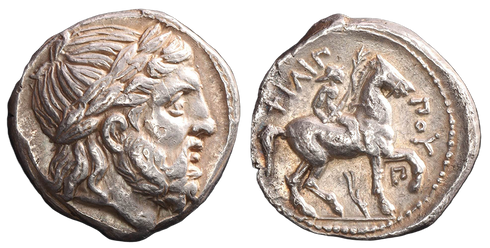 EF+ Ancient Greek silver tetradrachm of Kassander - King of Macedon 317-305 BC