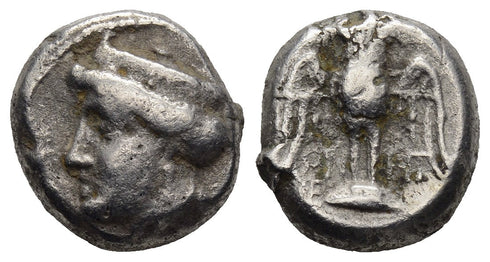 Ancient Greek silver coin from Pontos, Amisos (as Peiraieos) circa 435-370 BC