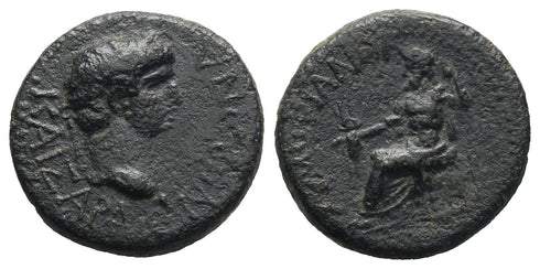 Ancient Roman Provincial coin of the Emperor Nero minted in Amorium, Phrygia
