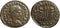 Ancient Roman coin of the Emperor Constantius II as Caesar - GLORIA EXERCITVS