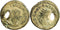 Ancient Roman coin of the Emperor Aurelian and Vabalathus holed in antiquity