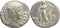 VF+++ Ancient Roman silver denarius of the Emperor Augustus 27 BC-14 AD minted in Lyon