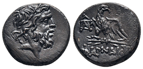 VF+++ Ancient Greek coin minted in Pharnakeia, Pontos - Zeus and Eagle