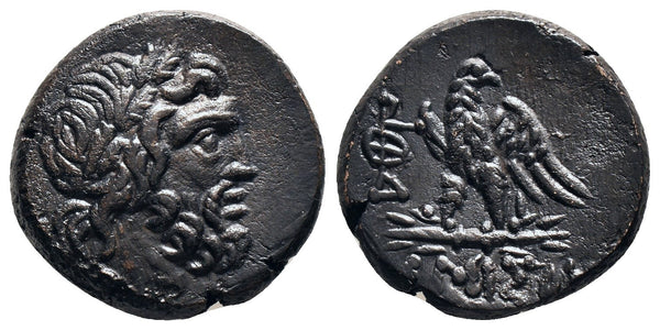 VF++ Ancient Greek coin minted in Amisos, Pontos - Zeus and Eagle