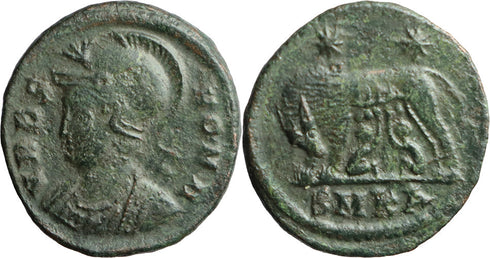 Ancient Roman coin - Commemorative Coin minted in Cyzicus - Wolf and Twins