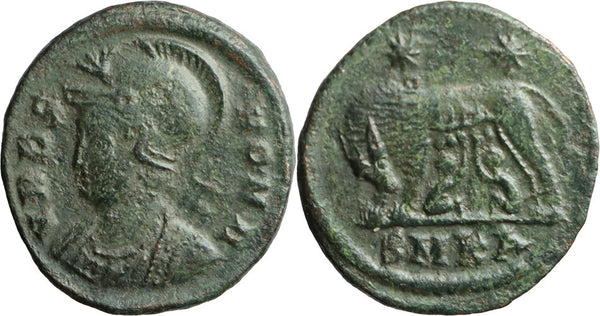 Ancient Roman coin - Commemorative Coin minted in Cyzicus - Wolf and Twins