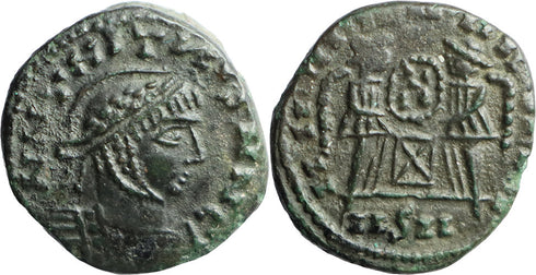 VF+++ Ancient Barbaric Imitation of Roman coin of Constantius II or Constantine I