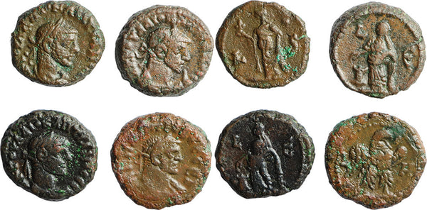 4 Ancient Roman Egyptian Potin Tetradrachms minted in Egypt