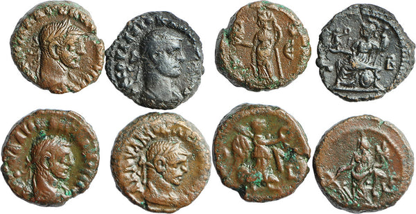 4 Ancient Roman Egyptian Potin Tetradrachms minted in Egypt