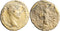 Ancient Roman coin of the Emperor Marcus Aurelius with Minerva