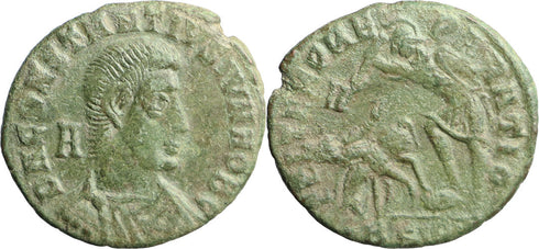 Ancient Roman coin of the Emperor Constantius Gallus - FEL TEMP REPARATIO