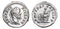 Ancient Roman silver denarius of the Emperor Septimius Severus minted in Rome in 203 AD