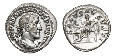 VF++++ Ancient Roman silver denarius of the Emperor Maximinus Thrax 235-238 AD