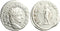 Ancient Roman silver denarius of Caracalla as Augustus with Hercules minted in Rome