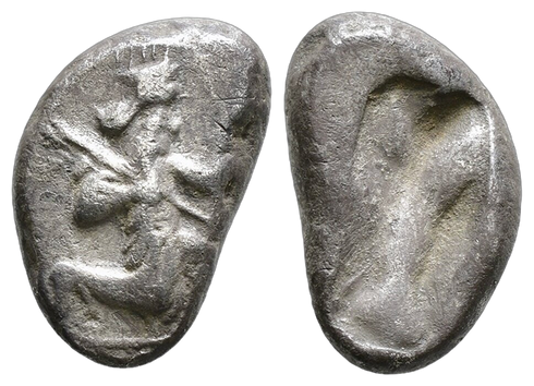 Ancient Archaemenid silver coin minted in Sardes - Time of Xerxes I – Xerxes II circa 485–420 BC