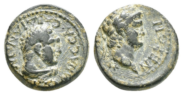 Ancient Roman Provincial coin of Nero with Herakles minted in Sardes, Lydia