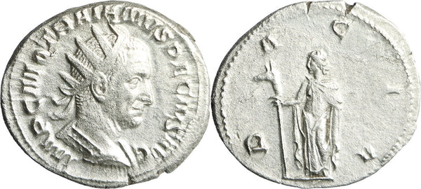 Ancient Silver Roman coin of the Emperor Trajan Decius minted in Rome