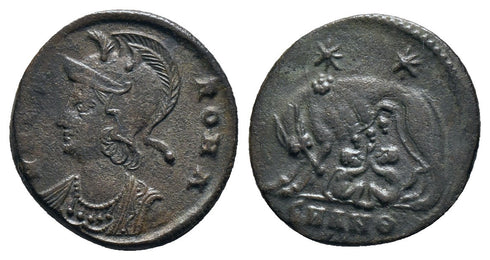 Ancient Roman coin - Commemorative Coin minted in Antioch - Wolf and Twins