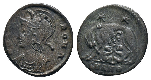 Ancient Roman coin - Commemorative Coin minted in Antioch - Wolf and Twins