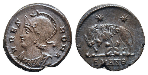 EF Ancient Roman coin - Commemorative Coin minted in Antioch - Wolf and Twins