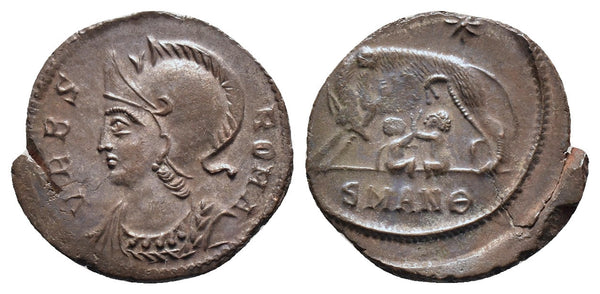 Ancient Roman coin - Commemorative Coin minted in Antioch - Wolf and Twins