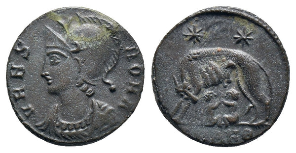 Ancient Roman coin - Commemorative Coin minted in Antioch - Wolf and Twins