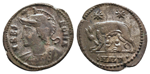 Ancient Roman coin - Commemorative Coin minted in Alexandria, Egypt - Wolf and Twins
