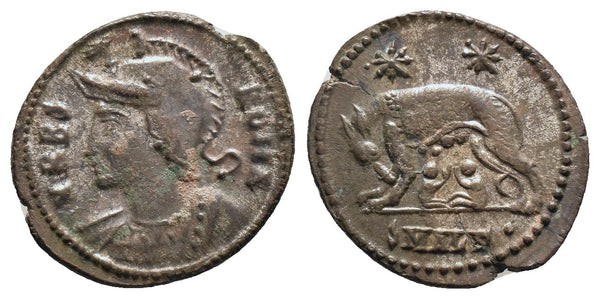 Ancient Roman coin - Commemorative Coin minted in Alexandria, Egypt - Wolf and Twins