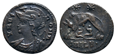 Ancient Roman coin - Commemorative Coin minted in Alexandria, Egypt - Wolf and Twins
