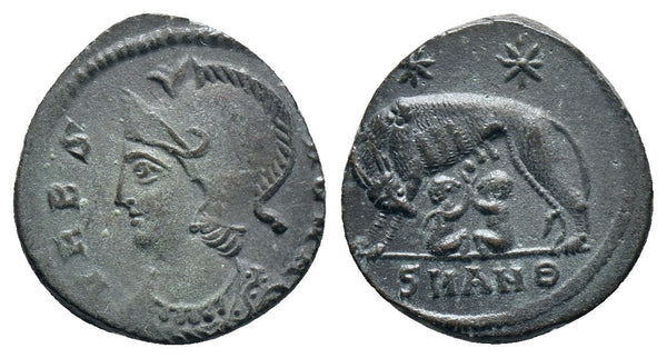 Ancient Roman coin - Commemorative Coin minted in Antioch - Wolf and Twins