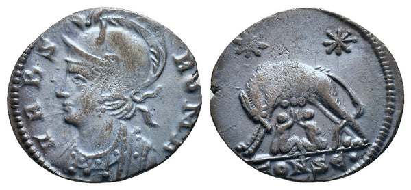 Ancient Roman coin - Commemorative Coin minted in Constantinopolis - Wolf and Twins