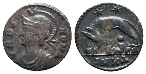Ancient Roman coin - Commemorative Coin minted in Cyzicus - Wolf and Twins
