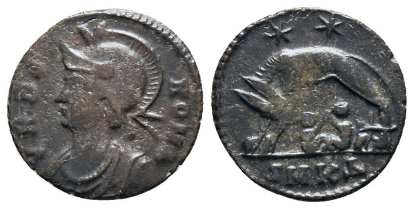 Ancient Roman coin - Commemorative Coin minted in Cyzicus - Wolf and Twins