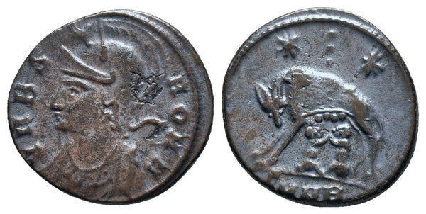 Ancient Roman coin - Commemorative Coin minted in Nicomedia - Wolf and Twins