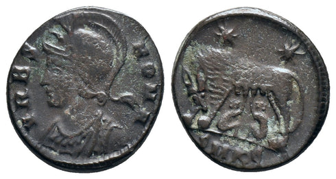 Ancient Roman coin - Commemorative Coin minted in Cyzicus - Wolf and Twins