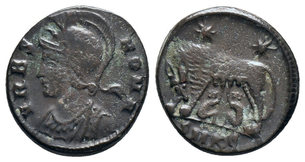 Ancient Roman coin - Commemorative Coin minted in Cyzicus - Wolf and Twins