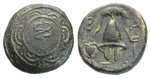Ancient Greek bronze coin of Philip III Arrhidaios son of King Philip II of Macedon 323-317 BC