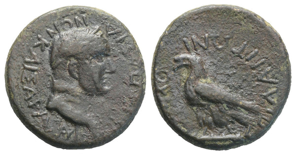 Ancient Roman Provincial coin of Vespasian minted in Amorium, Phrygia