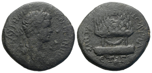 Ancient Roman Provincial coin of Caracalla minted in Caesarea, Cappadocia